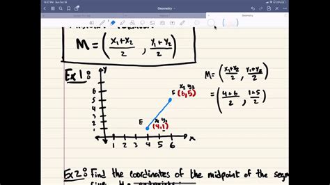 Geometry Lesson 5 2 Midpoint On The Coordinate Plane Youtube
