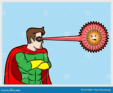 Superheroes Defeating Corona Virus With Laser Beam View Stock Vector