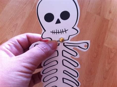 Divertido Esqueleto Recortable Para Halloween Manualidades