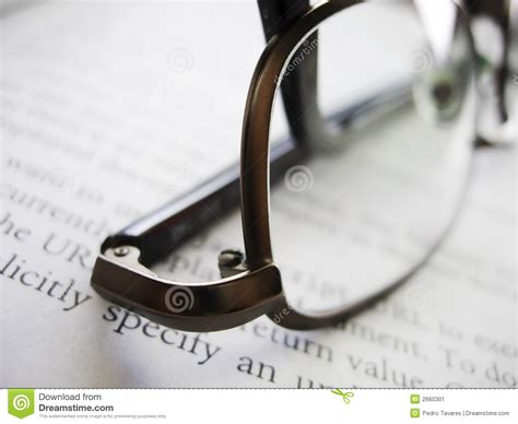 Glasses Over A Book Stock Image Image Of Bright Business 2660301