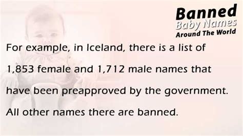Banned Baby Names Around The World