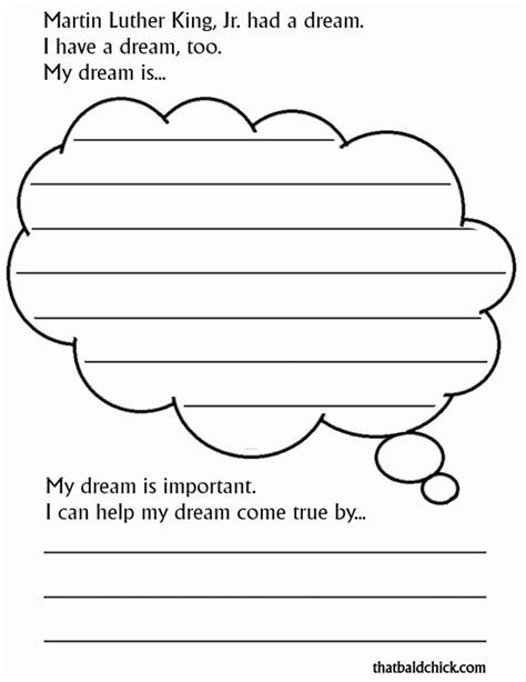 50 I Have A Dream Worksheet