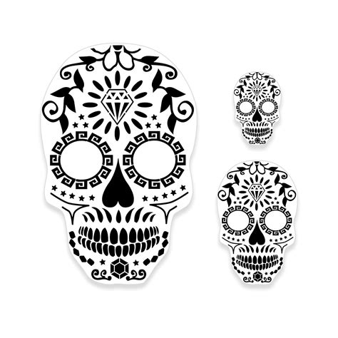 Buy Custom Shop Airbrush Sugar Skull Day Of The Dead Stencil Set Skull