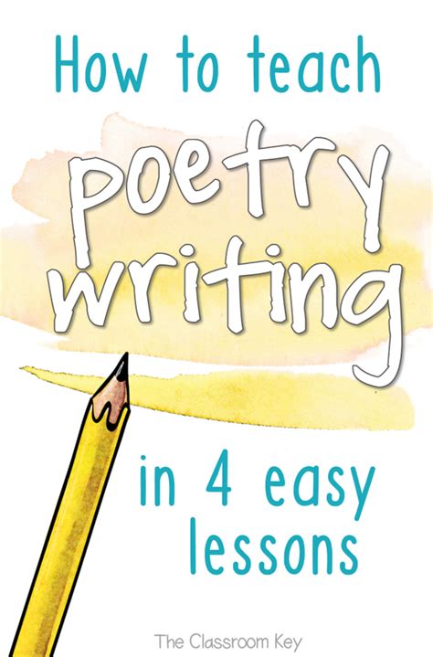 How To Teach Poetry Writing In 4 Easy Lessons The Classroom Key