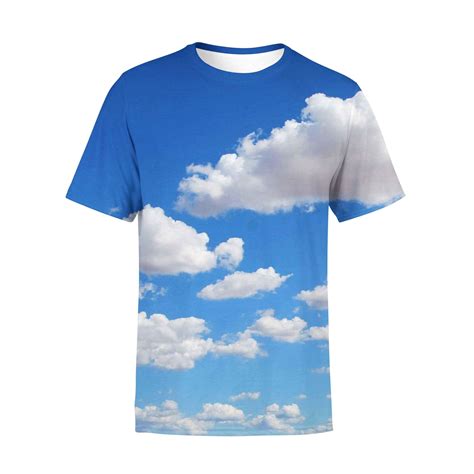 Sky Clouds Day Classic Sublimation Adult T Shirt Random Galaxy