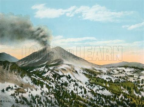 Mount Lassen In Eruption Stock Image Look And Learn