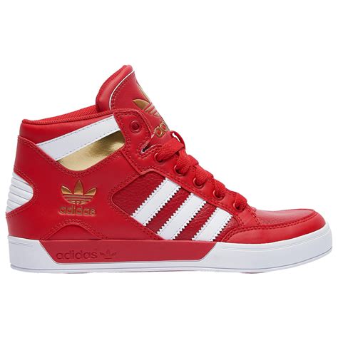 Adidas Originals Rubber Hardcourt Hi Tennis Shoes In Redwhitegold