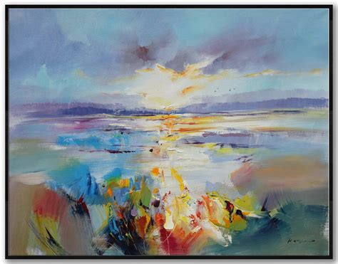 36x48 90x120cm Abstract Painting Soft Tones Modern Landscape Wall