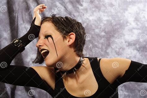 Grief Stricken Goth Girl Stock Image Image Of Spikes 1541495