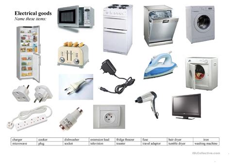Electricity And Electrical Devices English Esl Worksheets For