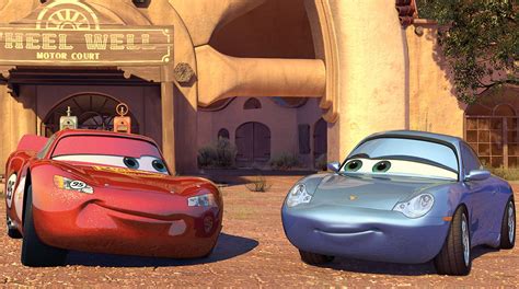 Lightning And Sally Disney Cars Movie Cars Movie Lightning Mcqueen