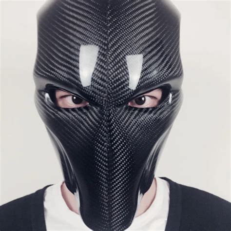 Deathstroke Arrow Carbon Fiber Mask Custom Diy Manual Black Adult Full