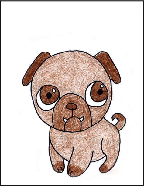 How To Draw A Precious Pup Cute Dog Drawing Animal Drawings Cartoon