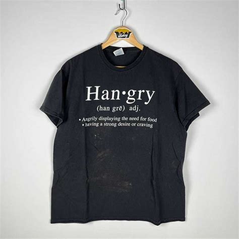 Vintage Vintage Hangry Hungry Angry Humor T Shirt Fad Gem