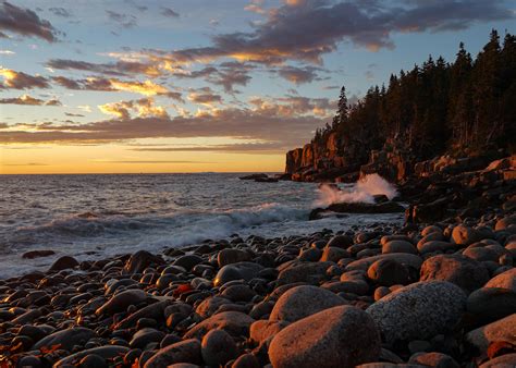 Otter Cliffs At Sunrise Acadia National Park Maine