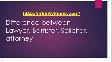 A solicitor speaks with clients, prepares documents and may appear as an advocate in a lower court. Difference between attorney, barrister, lawyer, and ...