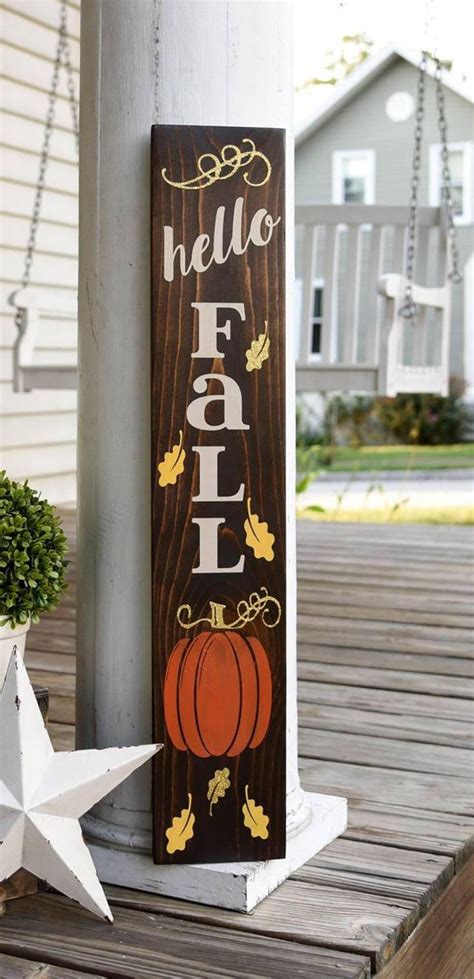 Hello Fall Porch Sign I Fall Sign I Fall Decor I Porch Sign I Autumn I