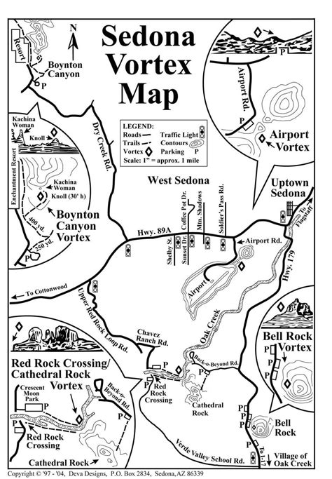 Map Of Sedona Vortex Locations Sedona Sedona Vortex Arizona Travel