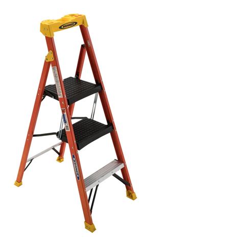 Werner 45 Ft Type Ia Fiberglass Compact Step Ladder In The Step