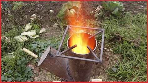 Today i had a go of making a rocket stove the tube in 140mm diameter and the box is 100x 100 mm it's not quite finished yet needs some . Best out of Waste, How to Make a Rocket Stove from Scraps ...