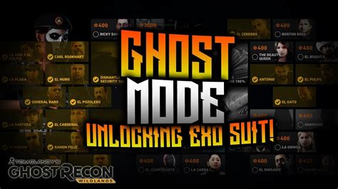 Ghost Recon Wildlands Ghost Mode Unlocking Exo Suit Production