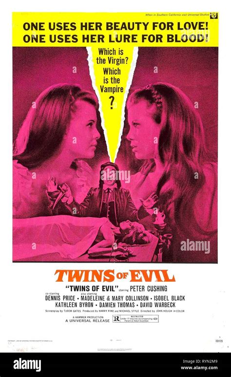 Collinsonposter Twins Of Evil 1971 Stock Photo Alamy