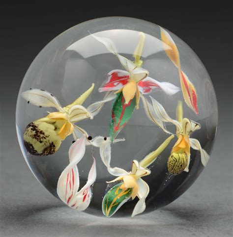 Lot Detail Paul Stankard Orchid Art Glass Paperweight