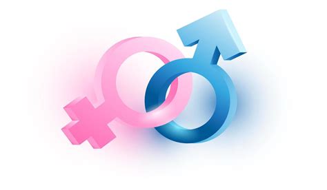 Men And Women Sign Icon 3d Style Sex Symbol Vector Illustration