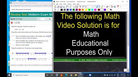 Algebra And Functions Practice Test Free Math 206 Midterm A Review