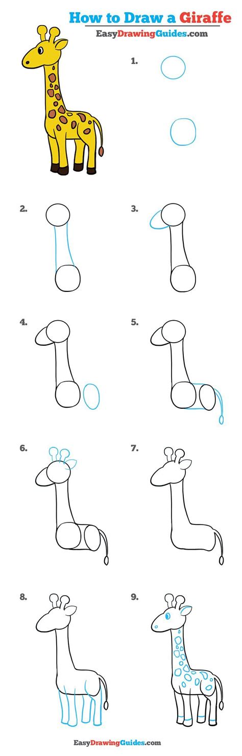 How To Draw A Giraffe Really Easy Drawing Tutorial Drawing