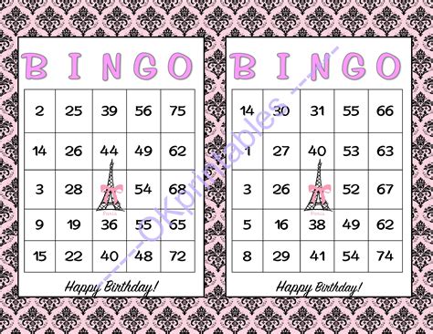 This is a free downloadable version of a christmas bingo game featuring our very popular. 30 Happy Birthday Bingo cards - Printable by okprintables on Zibbet