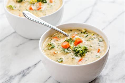 Easy Cheesy Broccoli Kale Carrot Soup Recipe For National Soup Month