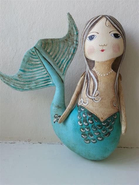 Meramid Folk Art Doll By Lainey Whitworth Mermaid Artwork Mermaid