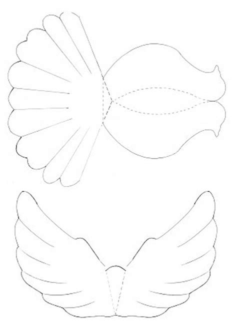 Diy Paper Dove With Printable Template Printable Templates
