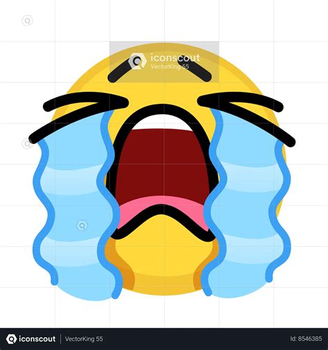 Loudly Crying Emoji Emoji Animated Icon Download In Json Lottie Or Mp4