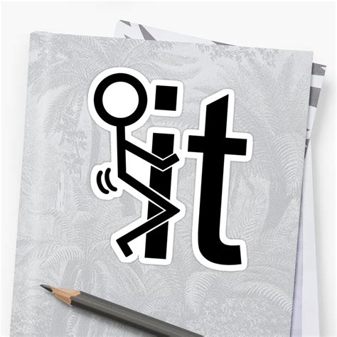 Adult Humor Stick Figure Sticker By Lolotees Redbubble