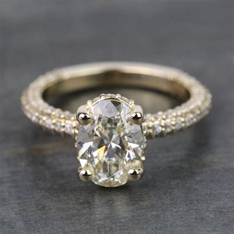 Custom Oval Diamond Engagement Ring 2 Carat