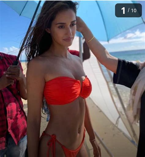 Disha Patni S Bold Look In Red Bikini Posing At The Beach The State