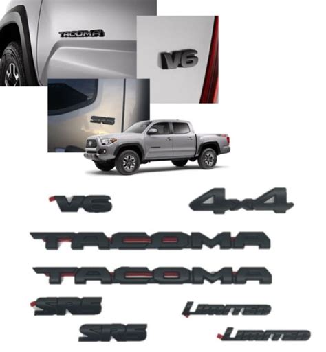 2016 2020 Toyota Tacoma Blackout Emblem Overlay Kit V6 4x4 For Sale