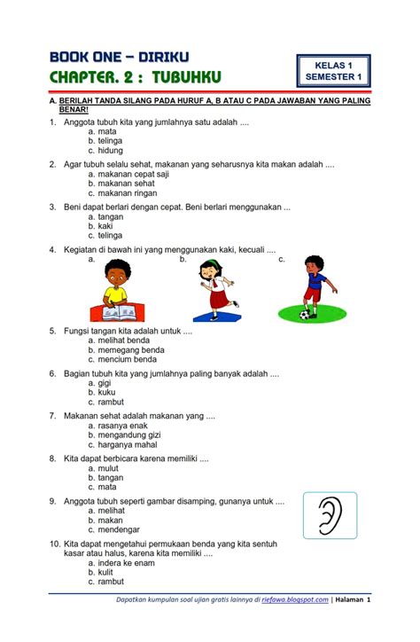 Latihan Soal Bahasa Indonesia Kelas 1 Sd Gambaran