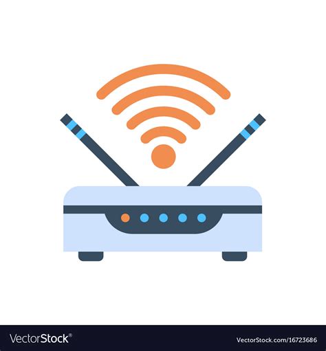 Wifi Router Wireless Internet Connection Icon Vector Image