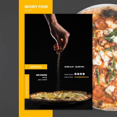 Download Free PSD | Moody restaurant food flyer mock-up