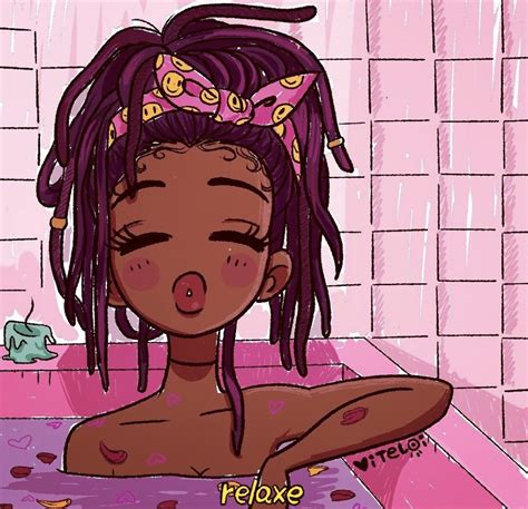 pin by 𐀼 𝔊𝔦𝔤𝔦 𐁑 on color me black cartoon art girls cartoon art black girl cartoon