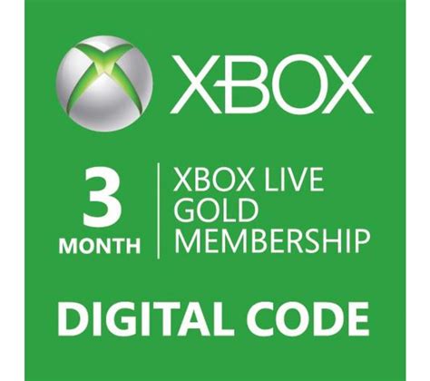 Microsoft Xbox Live Gold Membership 3 Month Subscription Deals Pc World