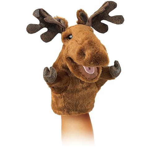 Hand Puppet Folkmanis Little Moose New Animals Soft Doll Plush Toys