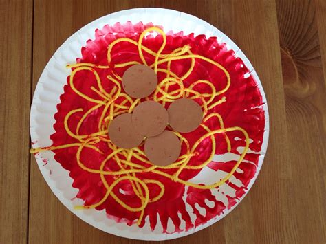 Paper Plate Spaghetti And Meatballs Craft Preschool Craft Food
