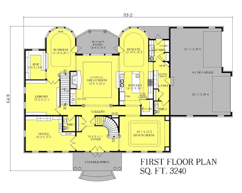 Georgian Mansion Floor Plan