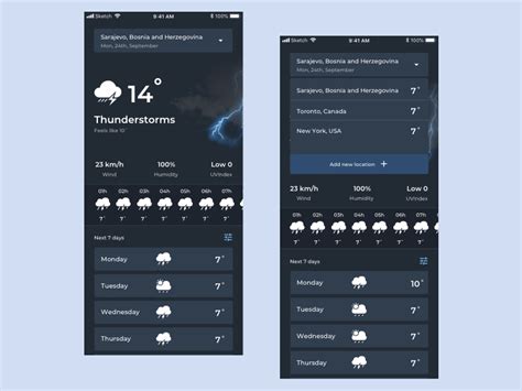 Weather App By Faris Mesanovic On Dribbble