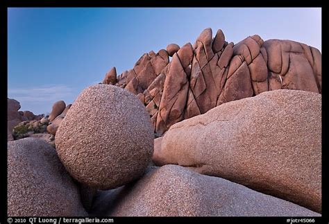 Picturephoto Round Granite Boulder And Triangular Rocks Dusk Joshua