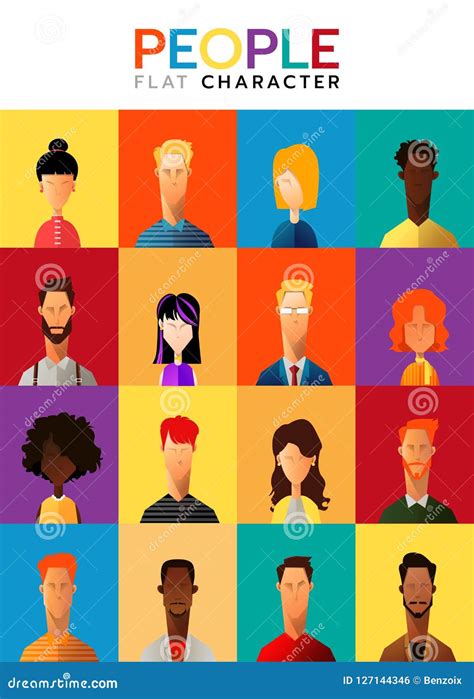 Set Of Business People Collection Of Diverse Characters In Flat Cartoon Style Vector